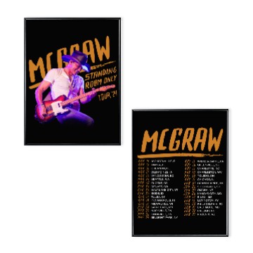 Discover Tim McGraw 2024 Music Tour Double Sided Poster Set