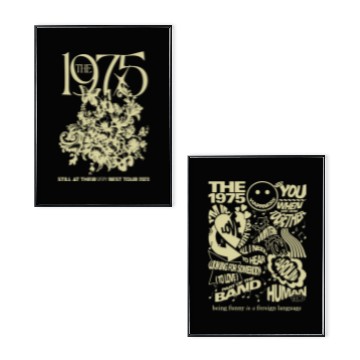 Discover Retro The 1975 Tour 2024 Double Sided Poster Set