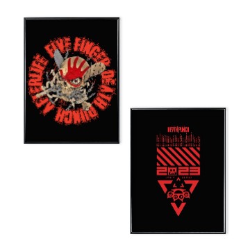 Discover Five Finger Death Punch Men's Concert Tour 2022 Double Sided Poster Set Poster Set