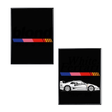 Discover Frank Ocean BLOND WHITE FERRAR! v2 Poster Set