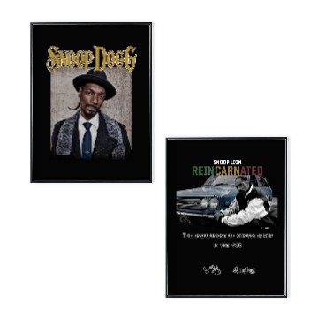 Discover Rapper Snoop Dogg Double Sided Print Poster Set