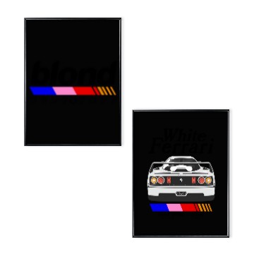Discover Frank Ocean BLOND WHITE FERRAR! Double Sided Poster Set