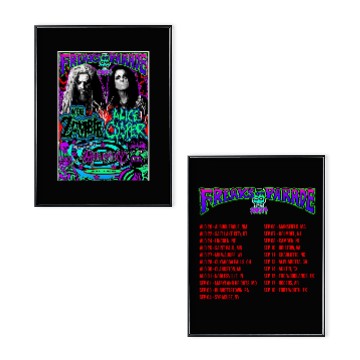 Discover Freaks On Parade 2024 Rob Zombie Alice Cooper Poster Set