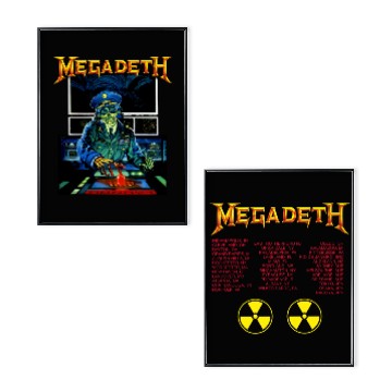 Discover 1990 Megadeth Rust in Peace Tour Black Poster Set Double Side Poster Set