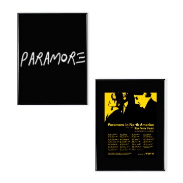 Discover Paramore Black Poster Set | Paramore Festival 2023