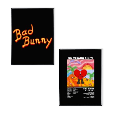 Discover Un Verano Sin Ti Bad Bunny Tu No Eres Bebecita Eres Double Sided Poster Set