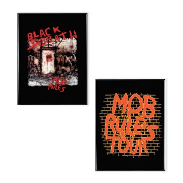 Discover Vintage 90S Black Sabbath Mob Rules Album Couverture Poster Set Poster Set