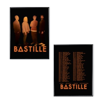 Discover Bastille 2023 Tour Poster Set, Bastille North American Tour Poster Set