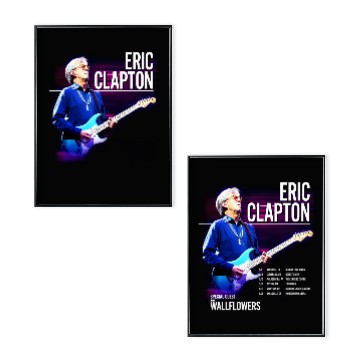 Discover Eric Clapton Us Tour 2025 Dates List 2 Side Unisex Black T- Poster Set