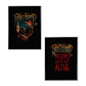 Discover Vintage Alice Cooper Black Poster Set Unisex 2 side
