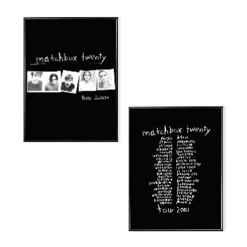 Discover Matchbox Twenty Band Tour 2001 Black Poster Set