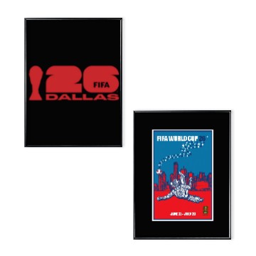 Discover 2026 World Cup Dallas Poster Poster Set, Black