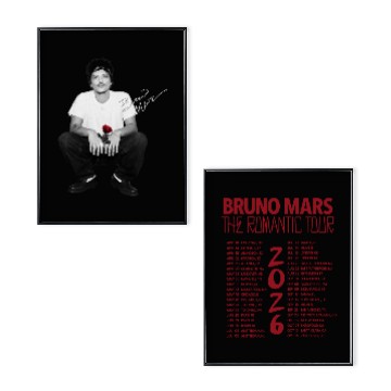 Discover Bruno Mars The Romantic Tour 2026  Poster Set