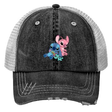 Discover Stitch and angel soulmate  , Stitch Eras Tour , Stitch Shirt, Disney Land Lilo and Stitch Print Trucker Hats