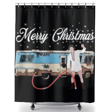 Discover Cousin Eddie, Shitter was full Shower Curtains
