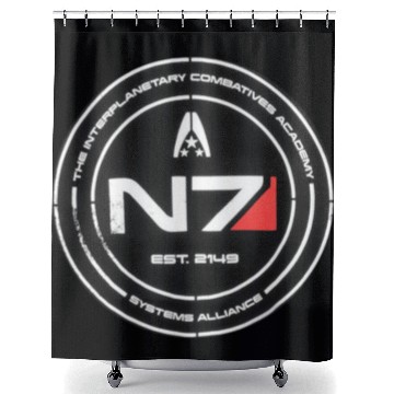 Discover N7 Mass Effect Commander Shepherd Shower Curtains
