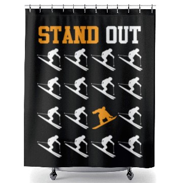 Discover Snowboarder Freestyle Stand Out Snow Slope Shower Curtains