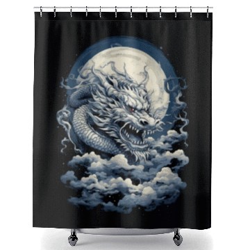 Discover Celestial Dragon Soar Shower Curtains
