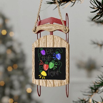 Discover Be The Light Christmas Sled Ornaments