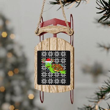 Discover Sea Turtle Christmas Lights Sled Ornaments