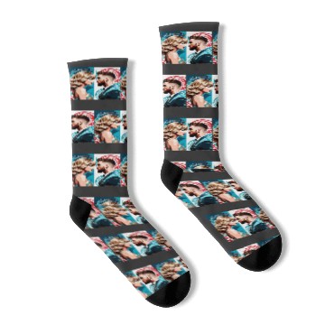 Discover taylorr Swift and Travis Kelce art Socks