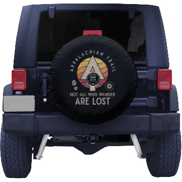 Discover Appalachian Trail Logo Hiking Wander in the US Spare Tire Covers