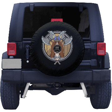 Discover Basset Hound I Valhalla I Viking Spare Tire Covers