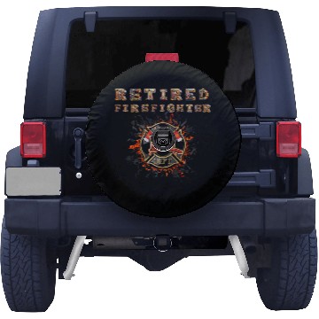 Discover Retired Firefighter Tribute with Bold Emblem Spare Tire Covers