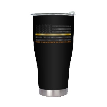 Discover Dispatcher - Thin Yellow Gold Line 911 Emergency Stainless Steel Tumblers