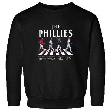 Discover Vintage Philliess Walking Abbey Road Signatures Baseball Sweatshirts