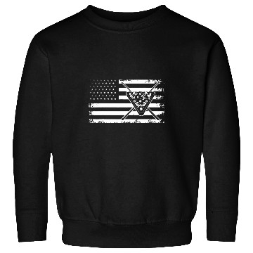 Discover Billiards American Flag Cue Pool Balls Billiard Player Gift Sweatshirts