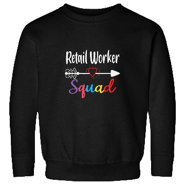 Discover Retail Worker Squad Funny Back To School Teacher supplies Sweatshirts