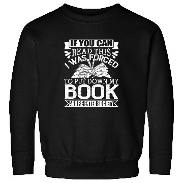 Discover Book Lover ReEnter Society Book Worm Reader Reading Sweatshirts