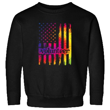 Discover Volunteer US Flag Voluntary Worker Volunteering Sweatshirts