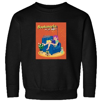 Discover Bookmarks Are For Quitters Funny Book Lover Librarians 2 Sweatshirts