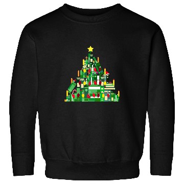Discover Book Lover Christmas Tree Reading Nerd 1 Sweatshirts