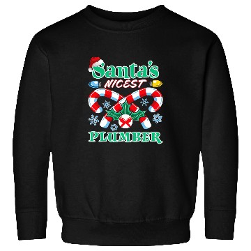 Discover Santas Nicest Plumber Christmas Naughty Or Nice List Sweatshirts