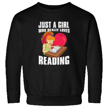 Discover Bookworm Girls Women Librarian Geek Book Reading Sweatshirts