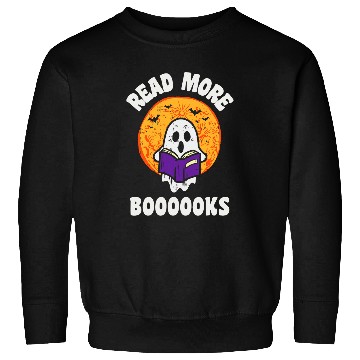 Discover Funny Halloween Read More Boooks Bookworm Book Lover Sweatshirts