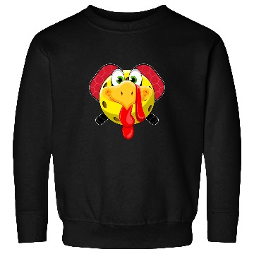 Discover Funny Turkey Face Pickleball Ball Fall Vibes Thanksgiving Sweatshirts