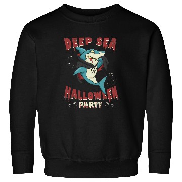 Discover Funny Halloween Shark Vampire Cape Deep Sea Creature Orca Sweatshirts