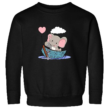 Discover Elephant maritime child boat fantasy sailor captain baby Sweatshirts