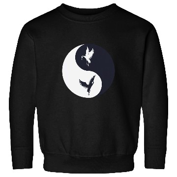 Discover Tai Chi White Crane Yin Yang Qi Gong Chinese White Bird Sweatshirts