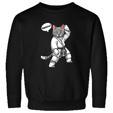 Discover Karate Cat Black Belt Martial Art Training Taekwondo Sweatshirts