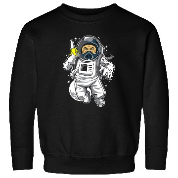 Discover Astronauts Chimpazee astronaut with banana Sweatshirts
