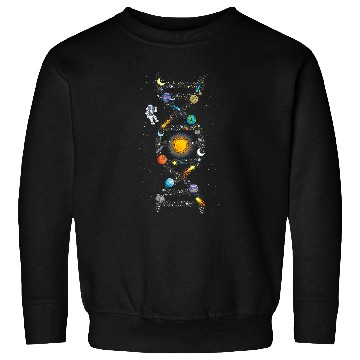 Discover Astronauts Solar System DNA Space Planets Science Universe Astronaut Sweatshirts