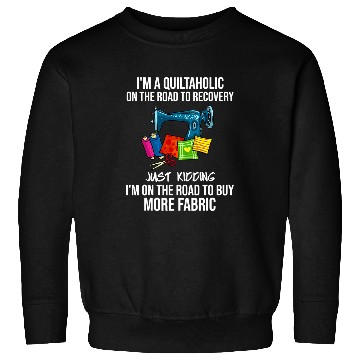 Discover Sewing Machine Patchwork Gift Quilt Quilter Sweatshirts