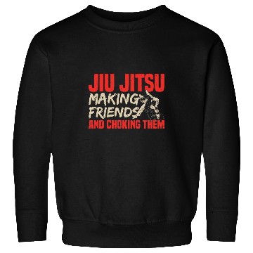 Discover Funny Jiu Jitsu Fighter Making Friends Tactical Hugging Sweatshirts