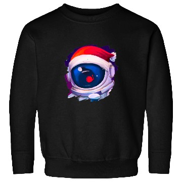 Discover Astronauts Wearing Santa Claus Hat Space Christmas Sweatshirts