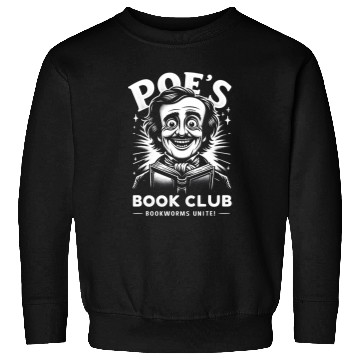 Discover Funny Edgar Allan Poe Bookworm Poes Book Club Sweatshirts
